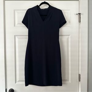 Banana‎ Republic Blue V-Neck Sheath Dress Short Sleeve